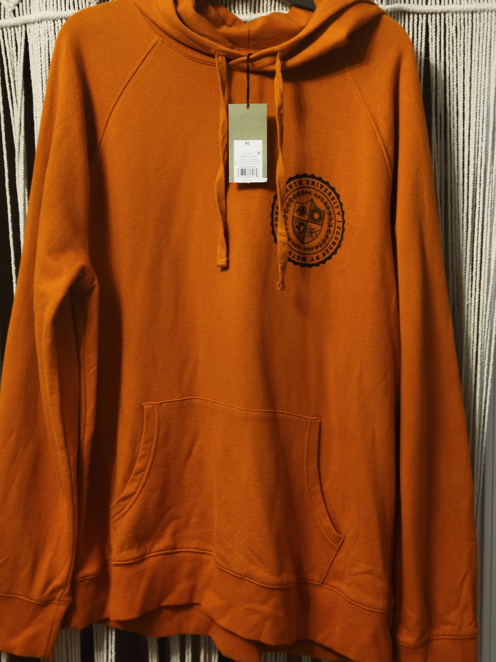 Goodfellow & Co Orange Pullover Hoodie with Chest Crest